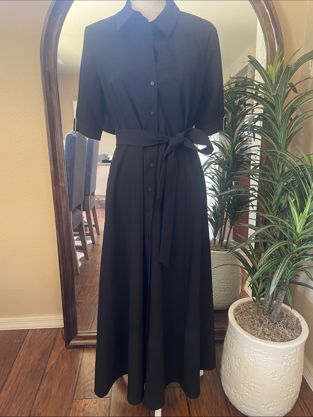 Calvin Klein Soft Twill Shirtdress Black